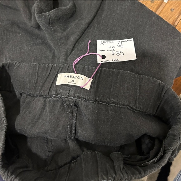 ARITZIA BABATON DAY LINEN PANT ~ size XS (in BLACK) - Picture 2 of 8